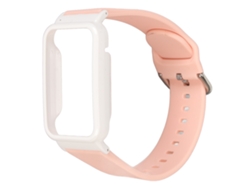 Pulsera De Silicona Con Funda Protectora Para Mi Band 7 Pro, Color Rosa Y Blanco.