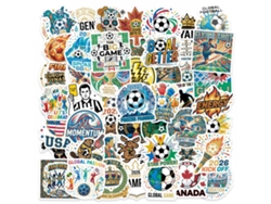 50 pegatinas de fútbol con grafitis, pegatinas impermeables