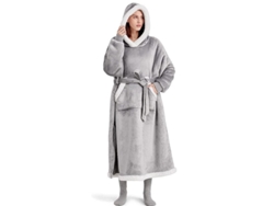 Manta Chrui Sudadera Sherpa Para Adultos, Talla Extra Grande (gris)