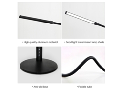 Lámpara De Mesa Regulable Con Pinza, 3 Modos De Color Y 10 Niveles De Brillo, Mando A Distancia Usb, Ideal Para La Oficina En Casa.
