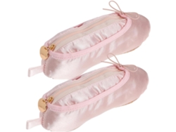 Estuche Para Lápices De Ballet De 2 Piezas En Tela Rosa Con Estructura Protectora Multifuncional Para Niñas.
