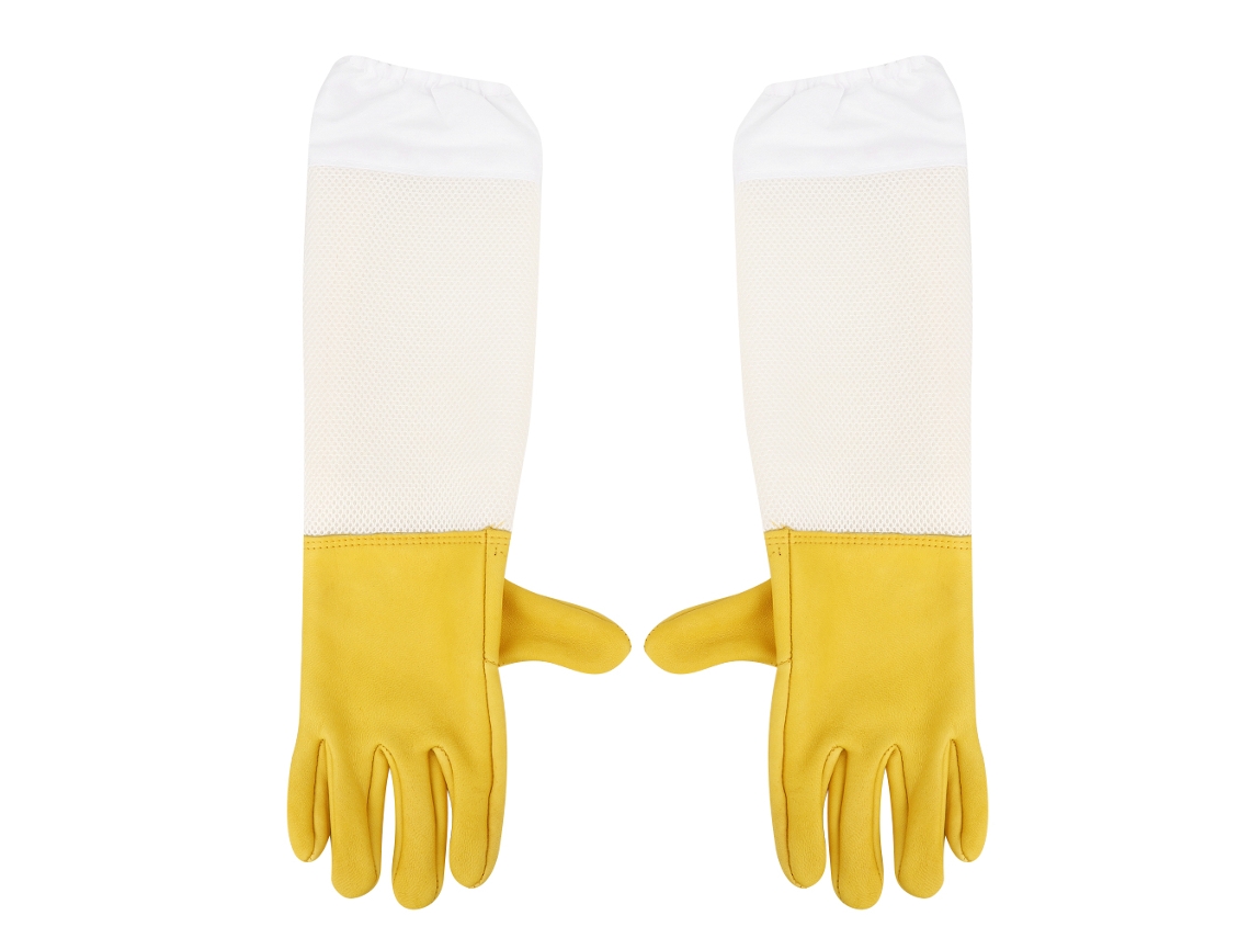 Guantes Protectores Para Apicultores Con Mangas Largas De Malla Herramienta De Trabajo Apícola Talla Xl