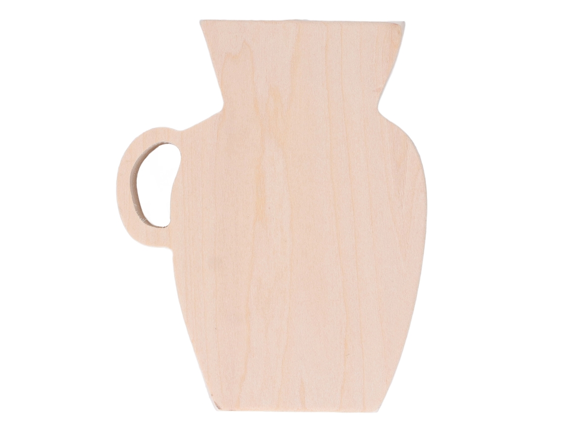 Jarrón de madera sencillo, estilo vintage, natural, duradero.