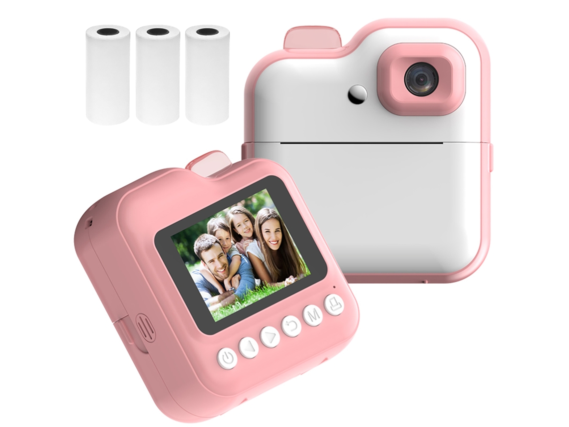 Cámara Infantil Con Impresora Térmica Instantánea, 48 Mp, Pantalla De 2,4 Pulgadas Y 3 Rollos De Papel Blanco.