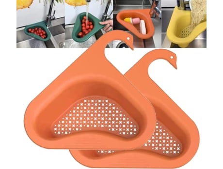 uds escurridor para fregadero de cocina, escurridor de fregadero triangular escurridor de fregadero de cocina de esquina cesta colador