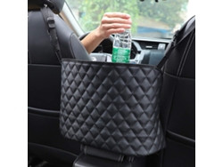 JILLIOPER Organizador para asiento trasero de coche, caja de almacenamiento de alta calidad que cubre el espacio entre los dos primeros asientos, ofrece espacio