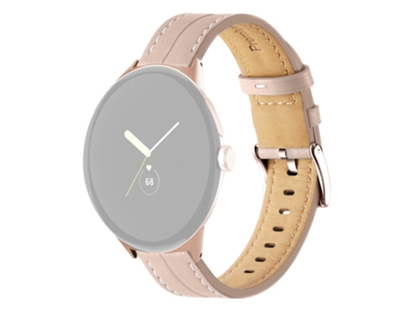 Correa de piel auténtica para Google Pixel Watch - color rosa pálido