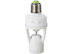 2026-soporte De Bombilla E27 Con Detector De Movimiento Pir 6m 360° 220-240v 60w Ajuste De Luz 3-2000 Lux