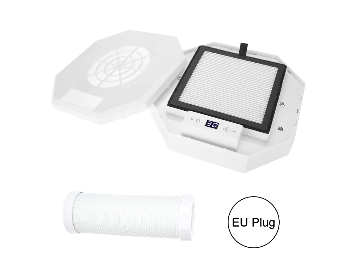 Aspiradora para uñas con potente succión de 60 W para manicura.