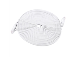 Cable Plano Utp De Parche De Ethernet Rj45 Cat6 Para Router Lan 1000m 10 Metros Blanco