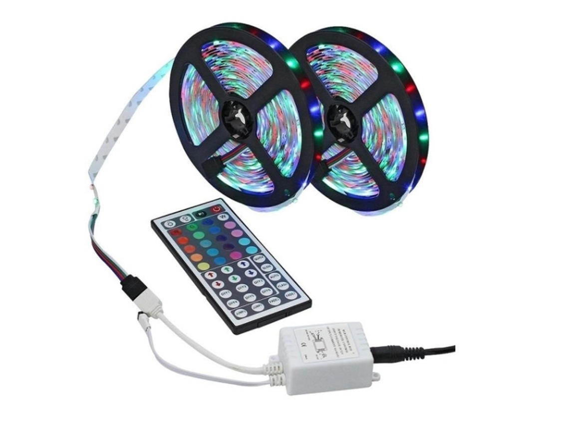 Yncm2026-tira Led Flexible Rgb De 5/10/20m Con Cambio De Color Y Control Remoto Ir