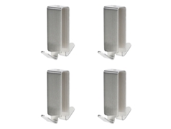 VVJIJILLY Gancho Minimalista Para Banheiro, Chuveiro, Tela De Vidro, Aço Inox 304, Sem Perfuração, 4 Peças.