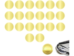 Adesivos Redondos Autoadesivos Inoomp, 2,3 Cm, 1000 Unidades, 2 Rolos, Transparentes,s, Para Embalagens De Presentes E