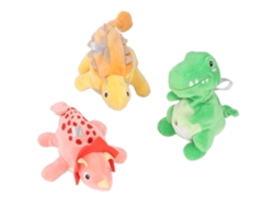 Lindo Peluche De Dinosaurio Con Huevo Reversible Y Anillo Para Cuna O Cochecito De Bebé.