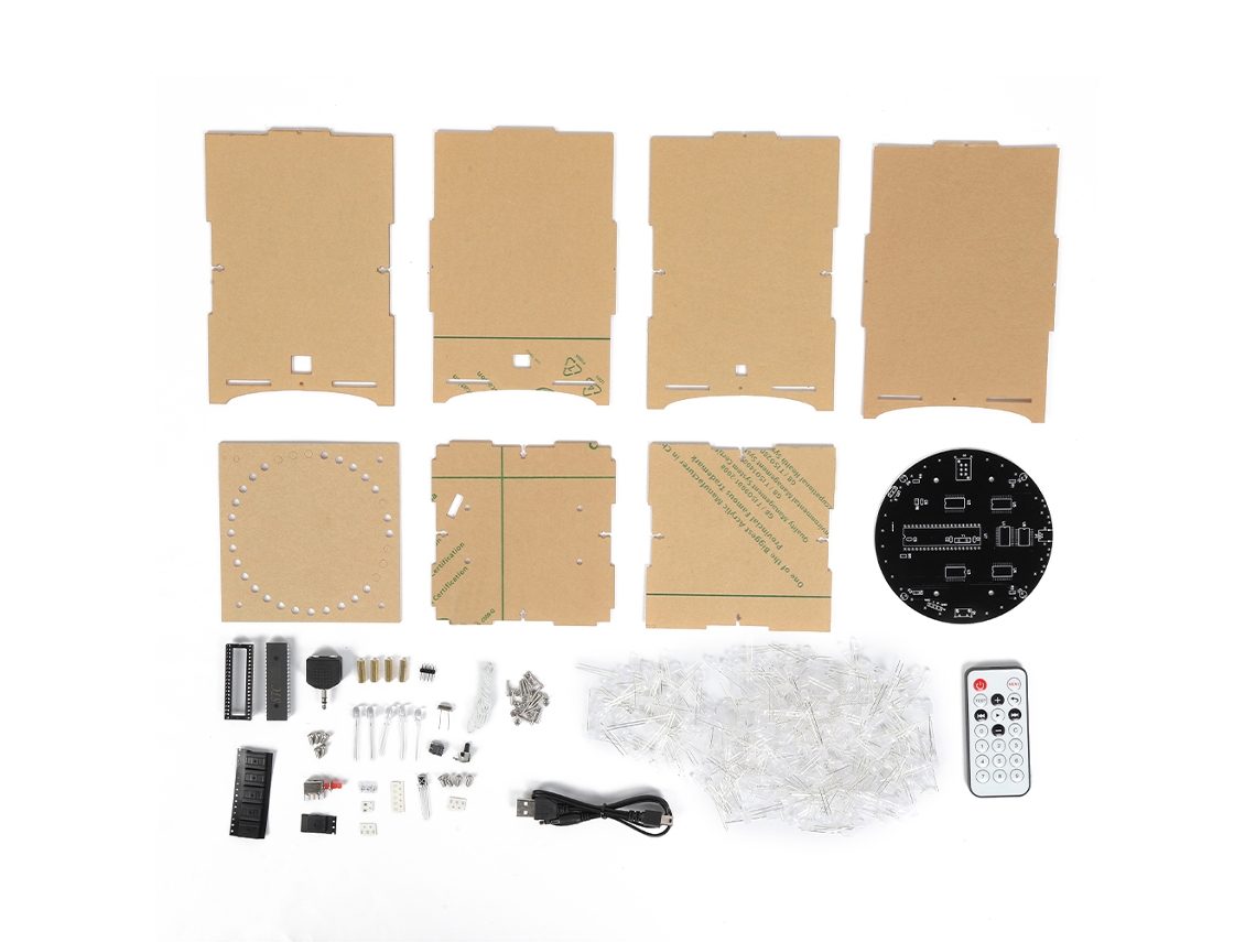 Kit de matriz de puntos LED de 8x32 con espectro musical USB de 5 V para bricolaje