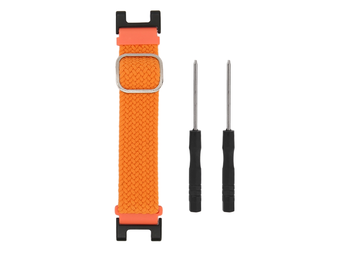 Correa De Nailon Trenzado Ajustable Naranja Para Amazfit T Rex Pro Sport