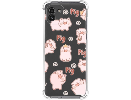 Carcasa para Samsung Galaxy A03 TUMUNDOSMARTPHONE Dibujos Antigolpes Cerdos Multicolor