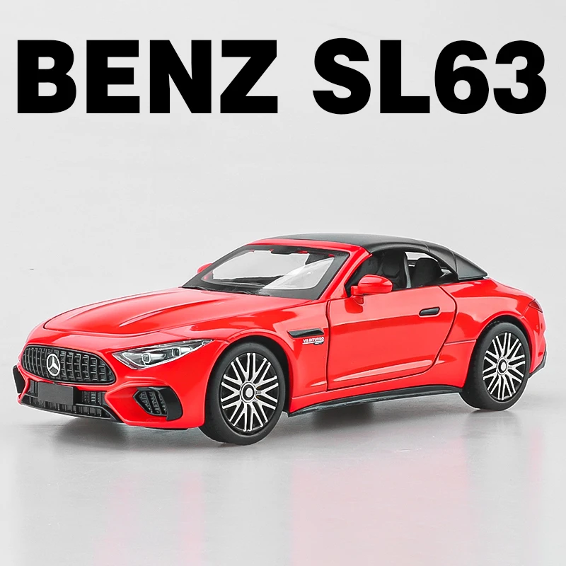 (vermelho) Miniatura De Carro Supercarro Em Escala 1:24, Feita De Metal Fundido, Com Efeitos Sonoros E De Luz.