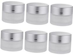 Juego De 6 Frascos De Vidrio Pequeños, Vacíos, Redondos Y Rellenables Para Crema.