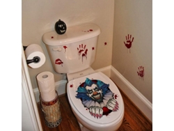 2026-adhesivos De Tapa De Inodoro De Halloween Linjou Pegatinas 3das Decoración Casera Diy(payaso)