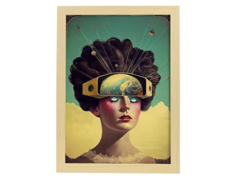 NACNIC Poster Tercer Ojo En Estilo Surrealismo Cinematográfico Ilustraciones Y Grabados De Historieta Abstracta Y Artística A3 Marcos Madera