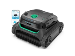 Limpiafondos solar robótico inalámbrico Wybot S2 para piscinas de gran tamaño.