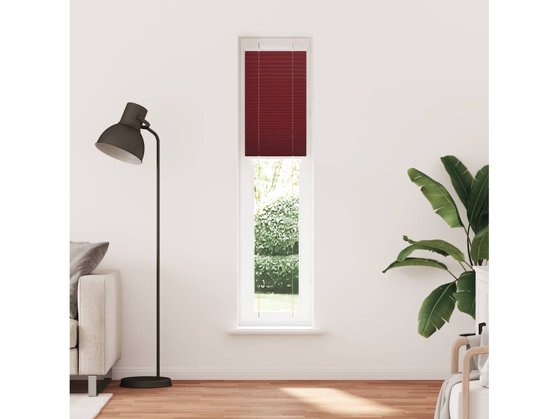 Maison Exclusive - Estor Plisado Rojo Burdeos 45x200 Cm Tela Ancho 44,4 Cm