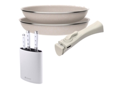 Sartenes Ø24ø28cm Inducción Clickcook Y Cuchillos De Cocina