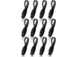 12 Organizadores De Cables Para Electrodomésticos, Soporte De Silicona Autoadhesivo Negro.
