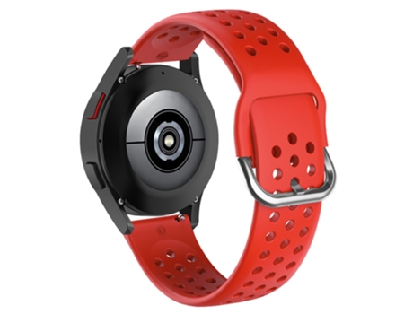 Correa de Silicona 20mm orificios redondos transpirables para Samsung Galaxy Watch4 40mm/44mm - tinto