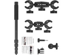 Abrazadera Para Cámara Con Brazo Ajustable De 360° Y Rótula Doble Para Motocicletas - Action Accessories