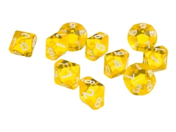 D10 Diez juegos de dados de plástico para Yellow Yellowslowmoose