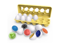 12 Huevos A Juego Con Formas De Vehículos: Juguete Educativo Para Desarrollar La Motricidad Fina De Los Niños.
