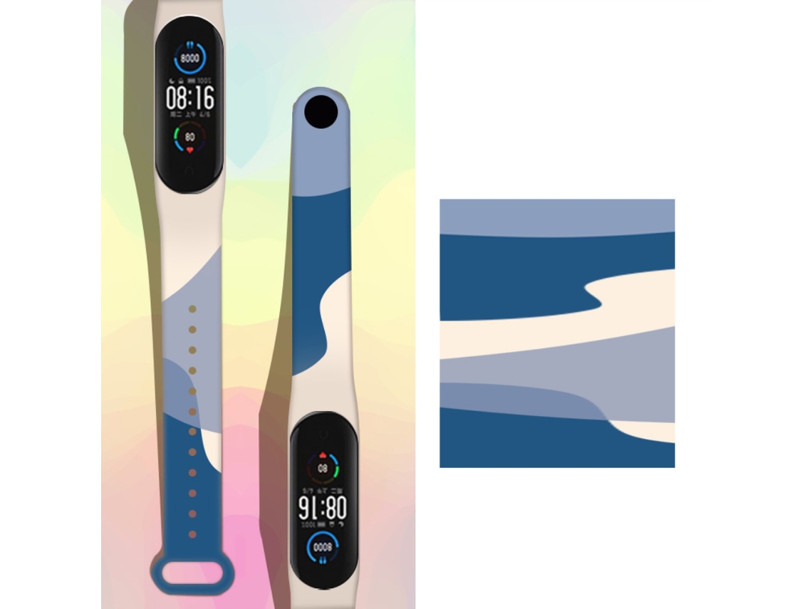 Pulsera (diseño De Bloques De Color Compatible Con Xiaomi Mi Band 3/4/5/6)