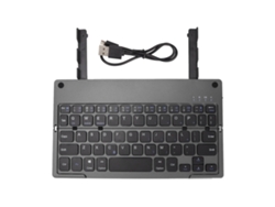 Teclado Inalámbrico Plegable Con Batería Recargable De 140 Mah Y Soporte Integrado Para Tabletas Y Portátiles.