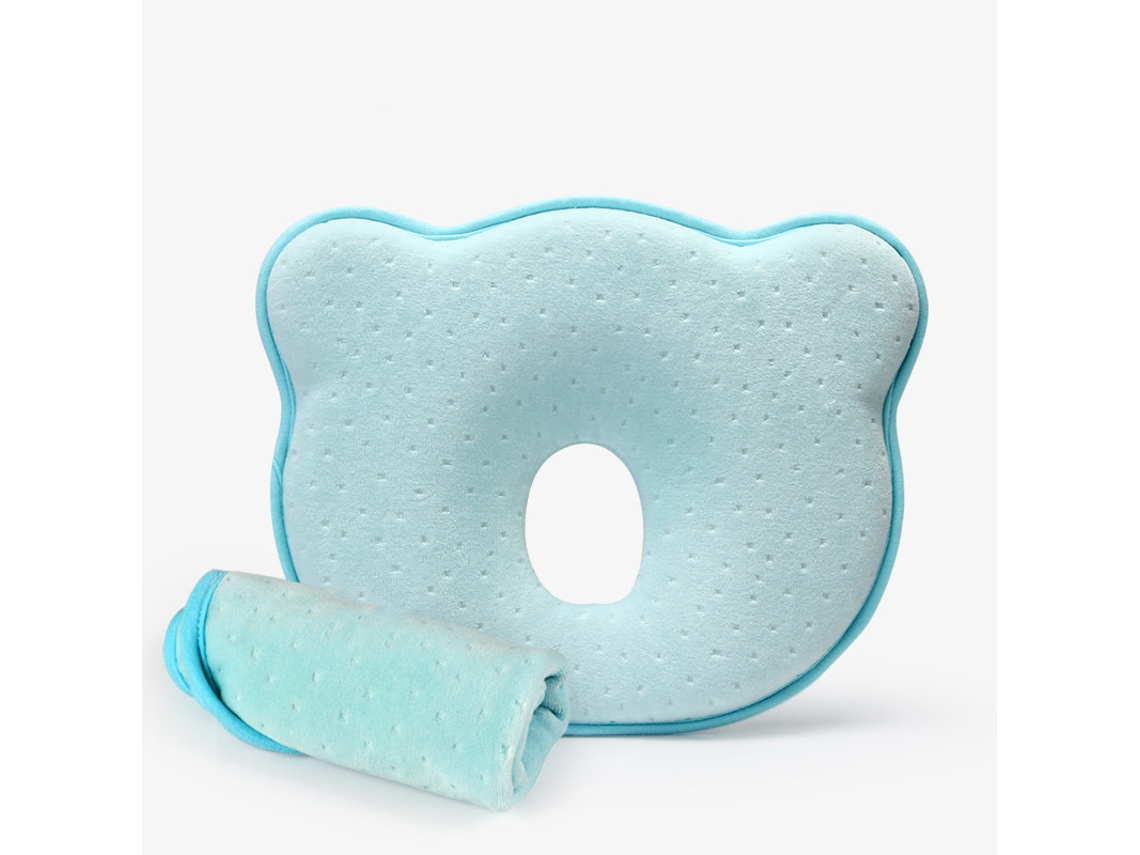 (azul) Almohada Correctiva Del Bebé Para Prevenir Cabeza Plana Y Deformidad De La Cabeza
