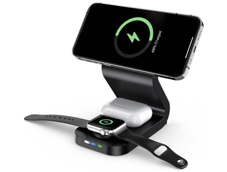 Estación de Carga Sem Rápido para iPhone 12 Pro Max/12 Pro/12 YIZHOOD Negro