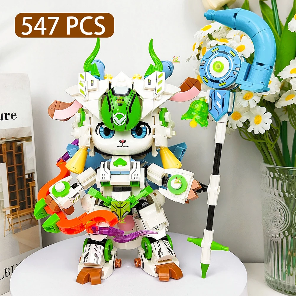 Serie De Bloques De Construcción De Modelos Animales Moc, Juguetes Ensamblados