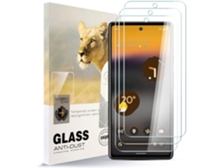 Conjunto de Protectores de Pantalla Dureza Antiarranhões Sem para Google Pixel 6A HONGWE. Vidrio Templado (3un)