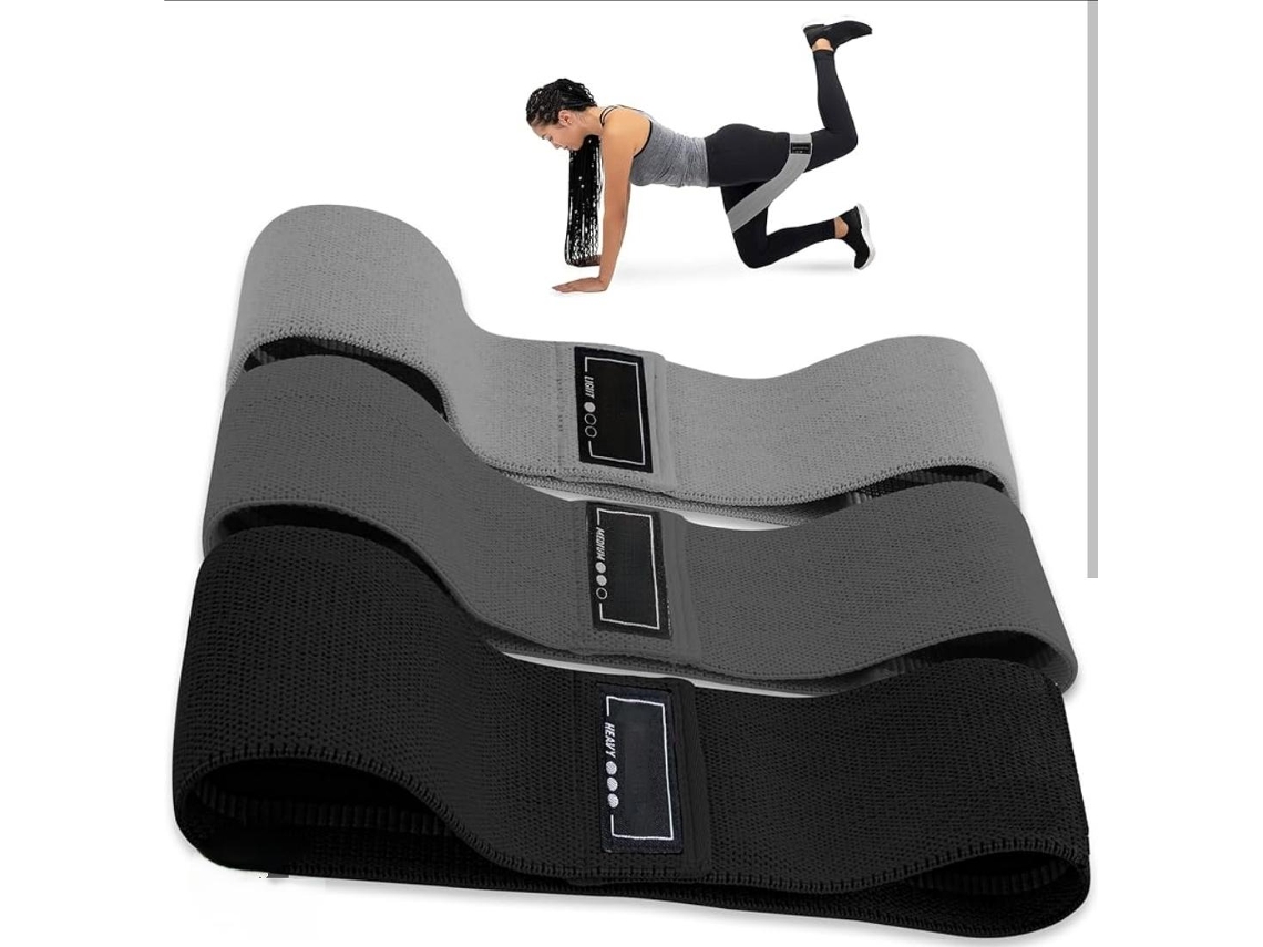 Kit de 3 bandas elásticas de ejercicio Mdug antideslizantes para entrenamiento de glúteos
