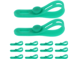 Paquete De 50 Clips De Silicona Desmontables De Color Verde Claro Para Cables, Sujetadores Ajustables Para La Gestión De Datos.