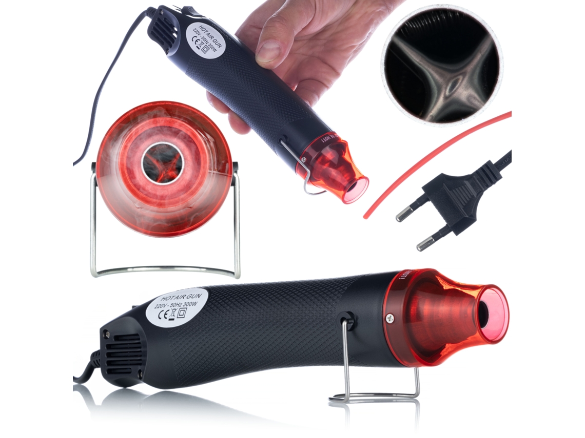 Pistola de aire caliente Rosfix Mini de 300 W: compacta y precisa | Temperatura máxima de 170 °C | Para tubos termorretráctiles