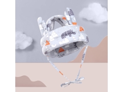 Gorro protector transpirable anticaídas para bebés y niños - Gris con estampado de cuernos de bosque