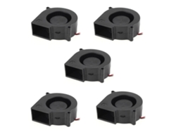 5 Unidades De Ventiladores De Refrigeración Para Pc Sin Escobillas De 75 Mm X 30 Mm, 2 Pines, Cc, 12 V, Color Negro.