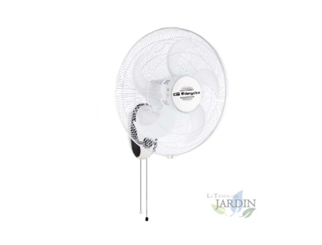 Ventilador de Pared ORBEGOZO 5 Aspas (3 Velocidades - 80 W)