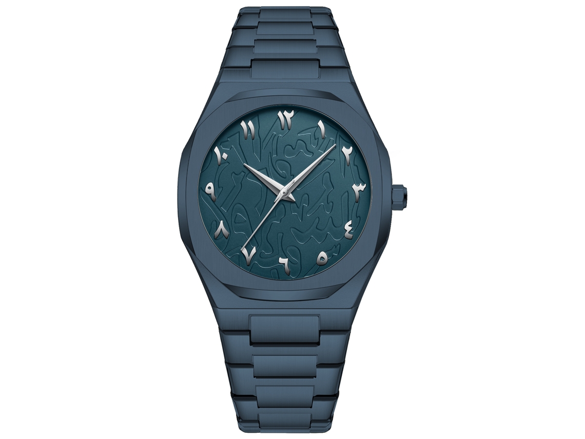 Reloj De Pulsera De Cuarzo Para Hombre De Policarbonato (caja Azul, Reloj Azul)