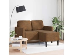 Maison Exclusive - Sofá De 2 Plazas Con Chaise Longue En Forma De L, Color Marrón, 125 Cm, Piel Sintética