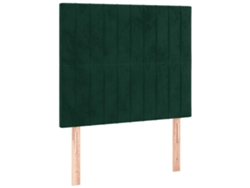Maison Exclusive - Cabecero Terciopelo Verde Oscuro 90x5x118/128 Cm