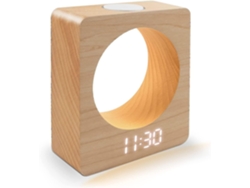 VYLARA Luminária De Despertar Sunrise, Design Elegante Em Madeira, Com Dimmer De 3 Níveis E Configurações De Alarme Duplo, Relógio De Mesa Com Dimmer Automát