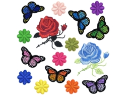 Parche bordado Juland de 23 piezas con diseño de mini girasol para planchar o coser, personalizado para mochilas unisex para niños y adultos.